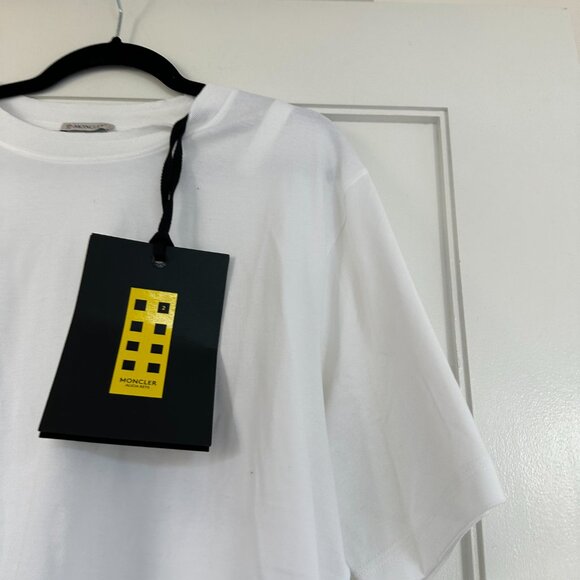 NWT Moncler X Alicia Keys T-Shirt Sz XL in White Unisex Cotton Motif Printed - Picture 8 of 10